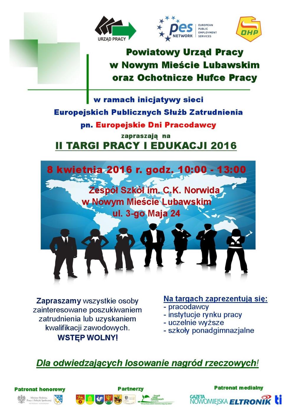 Zdjęcie galerii artykułu: Plakat - II Targi Pracy i Edukacji 2016 - Plakat - II Targi Pracy i Edukacji 2016