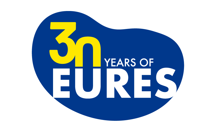 Logo z symbolem 30 lat EURES