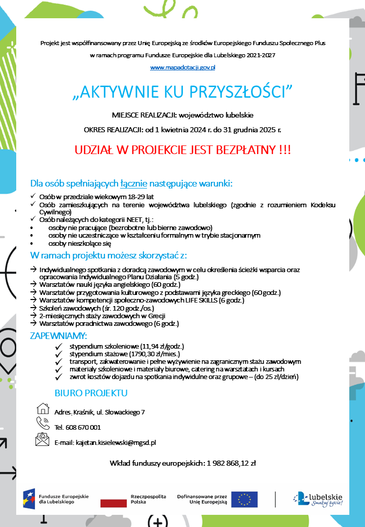 Obrazek dla: Zaproszenie na spotkanie informacyjne dotyczące projektu...