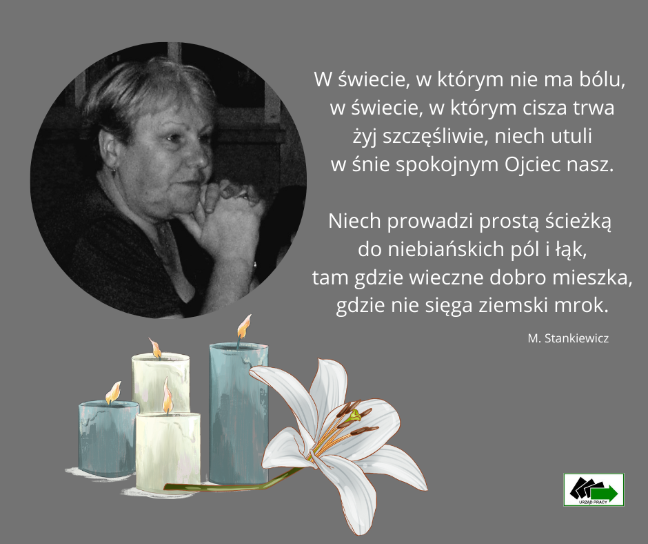 Zdjęcie artykułu Z GŁĘBOKIM ŻALEM PRZYJĘLIŚMY WIADOMOŚĆ O ŚMIERCI PANI MARII CICHOŃ