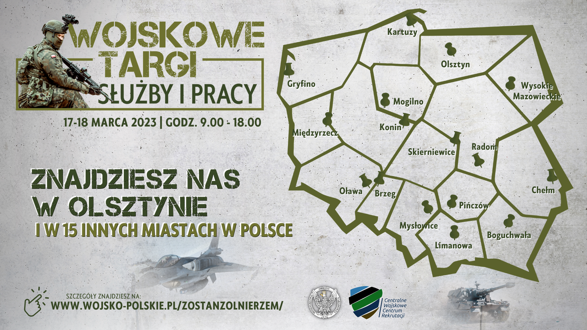 Obrazek dla: Wojskowe Targi Służby i Pracy w Olsztynie, 17 - 18 marca 2023 r.